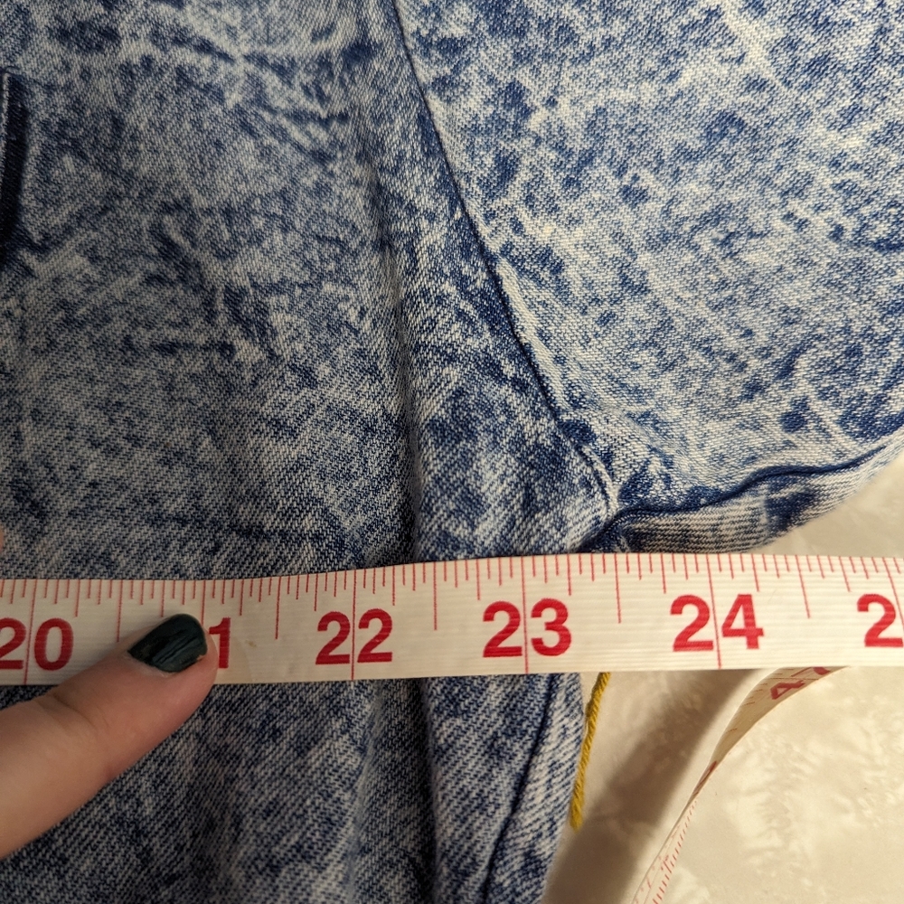 Vintage 80s sailor acid washed jean shirt and pants set - Picture 8 of 15